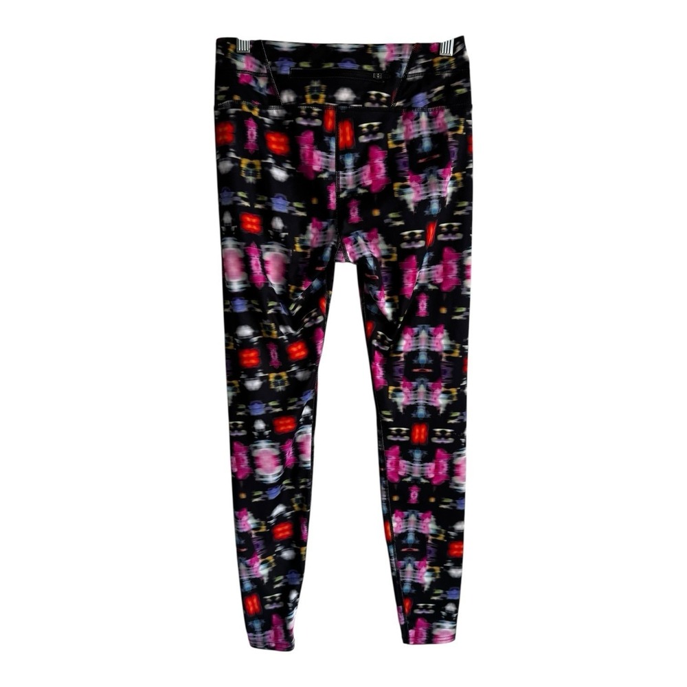 Athleta Womens Small Kaleidoscope Abstract Print Activewear Leggings Black Pink - Picture 6 of 12